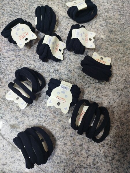 Lot de 6 chouchous noirs
