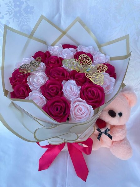 Ribbon flower bouquets