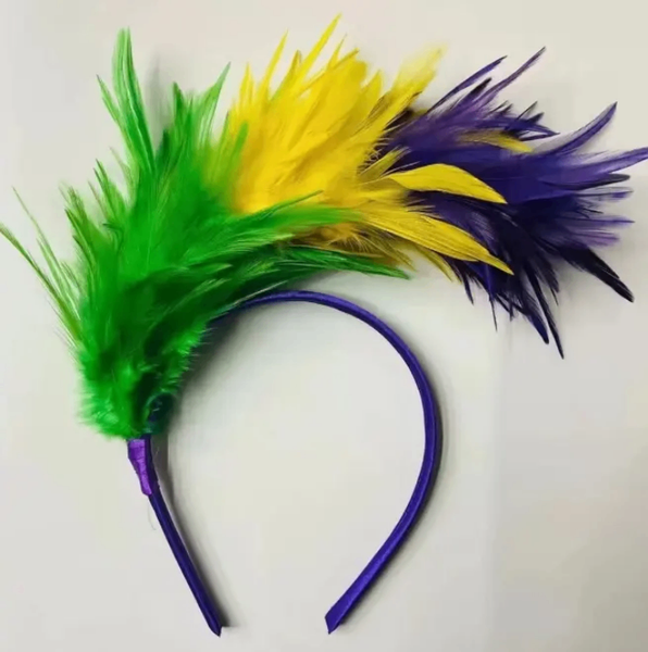Serre-tête Plumes Coloré Carnaval