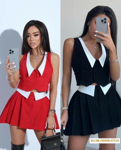 Robe Ensemble Écolière Élégante