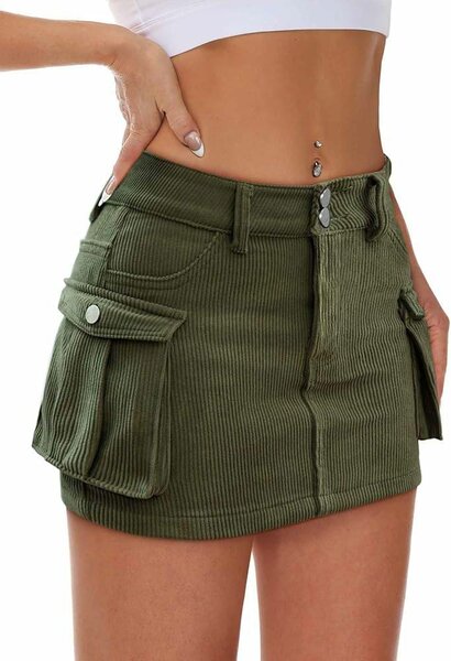 Denim short skirt