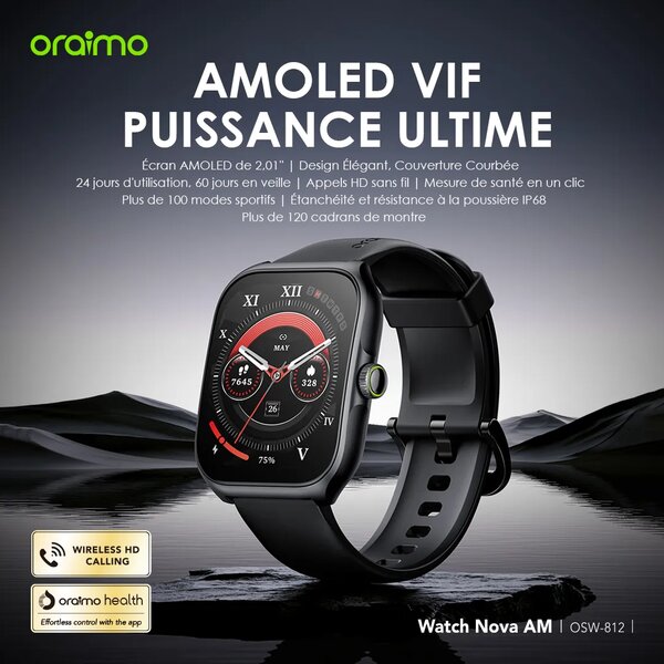 Oraimo Montre Connectée AMOLED