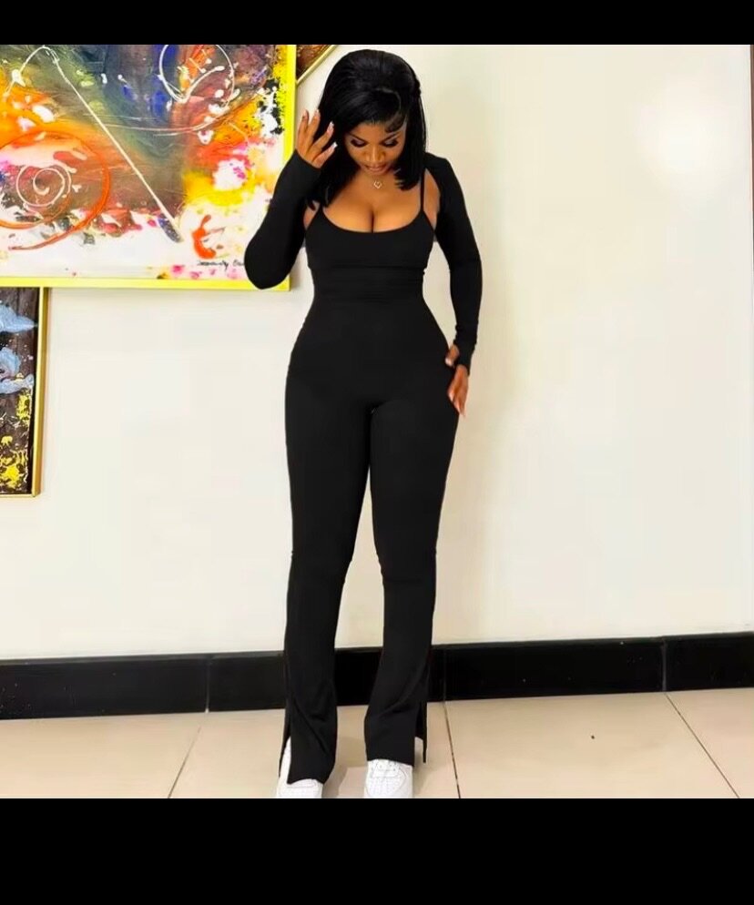 Two piece jumpsuit and top