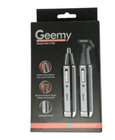 Gemei Tondeuse à Barbe Rechargeable 2 EN 1 - GM-3106 - 220-240V-50/60Hz 3W - Noir/Gris - 1 Mois