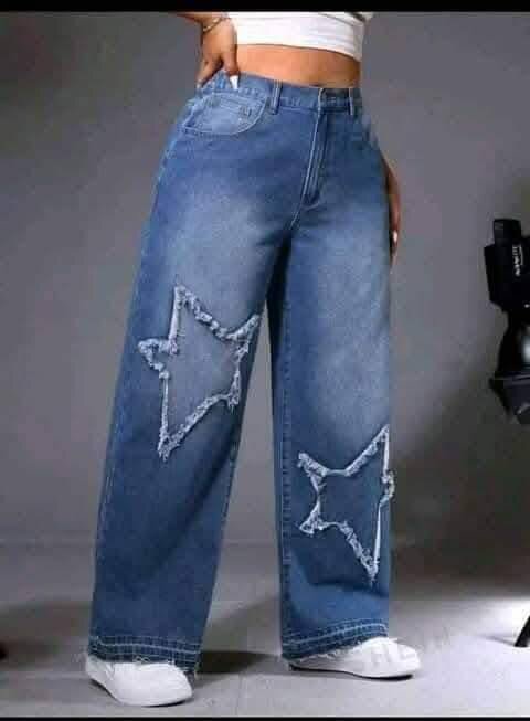 Jeans larges décontractés femme