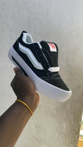 Knu skuul vans(blacks and white )