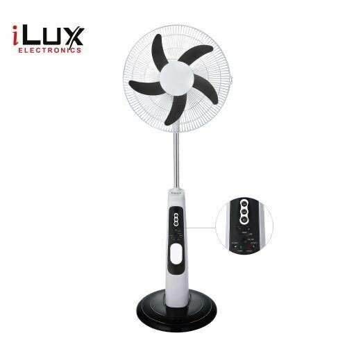 Ilux Ventilateur Rechargeable 18 Pouces  5 Hélices
