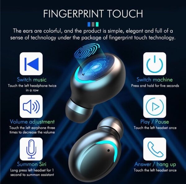 Wireless Bluetooth earphones