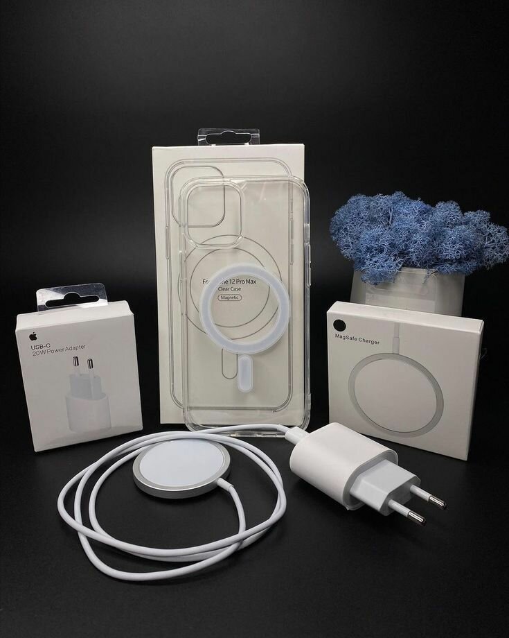 COMBO ( Wireless charger, magsafe case & charger head )