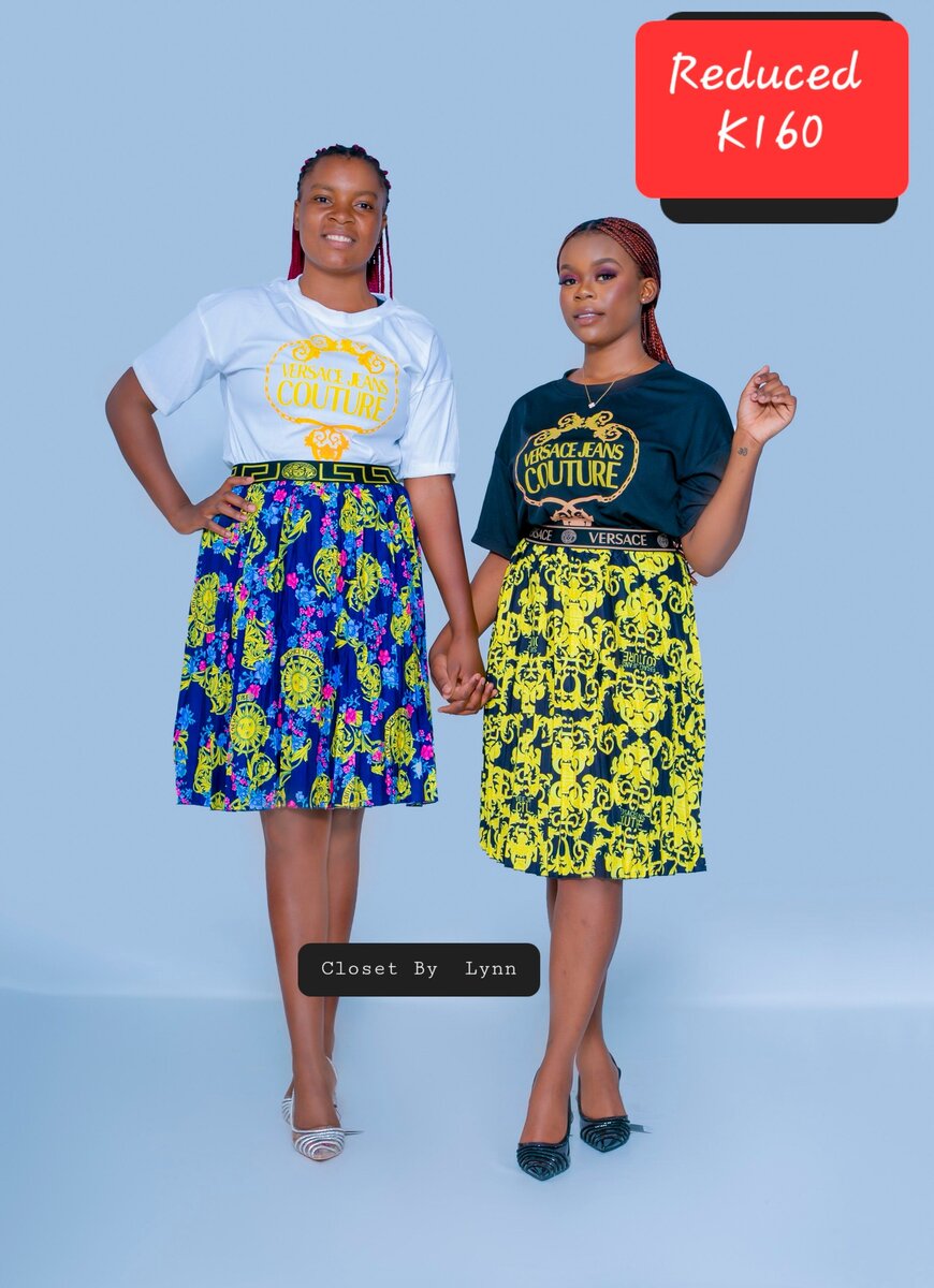 T-shirt and skirt