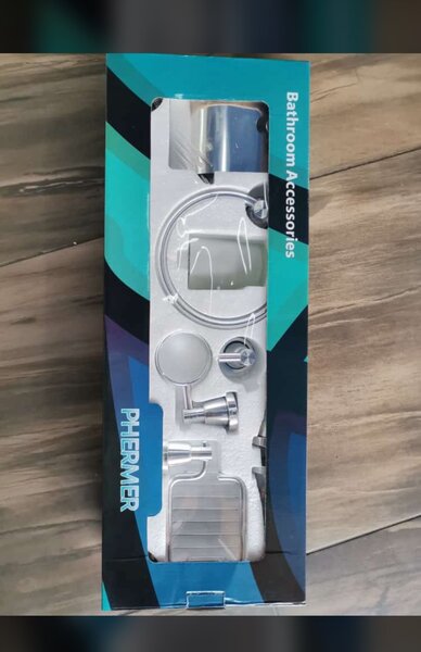 Bathroom accessories silver