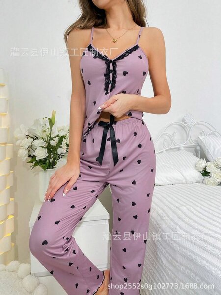 LADIES 2PCS LONG NIGHTWEAR