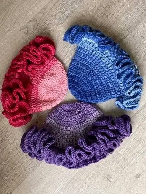Chapeau Tricoté Ruffles