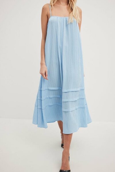 Blue Flowy Midi Dress