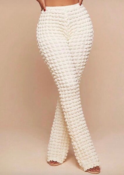 Pantalon femme texturé