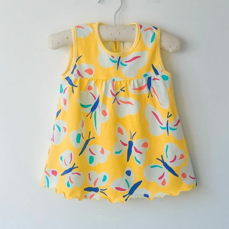 Cotton Short Sleeve Baby Girls Dress from 3 -12 months