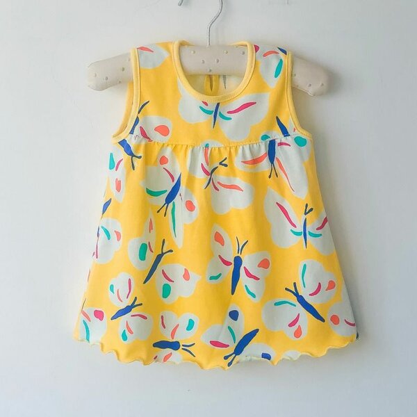 Cotton Short Sleeve Baby Girls Dress from 3 -12 months
