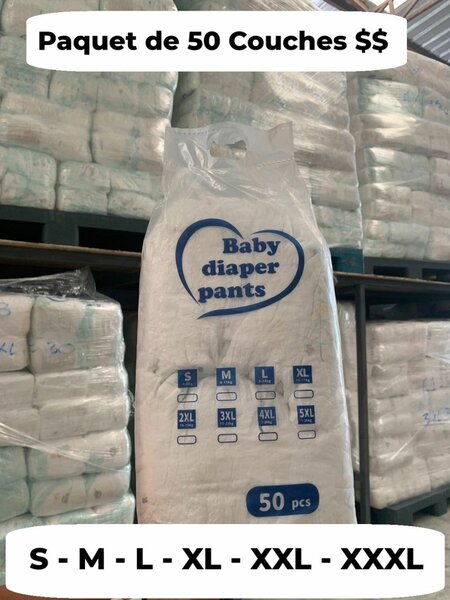 Couches bébé 100 pcs. S à 4XL