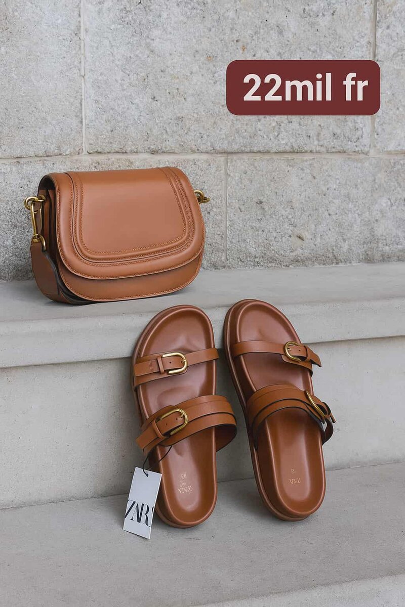 Sandales et Sac en Cuir