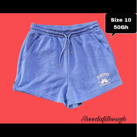 blue women's shorts