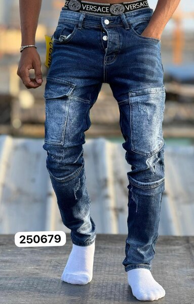 Jeans délavés stylés pour hommes