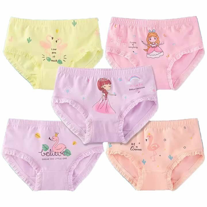 6 slips Enfant Fille  Coton