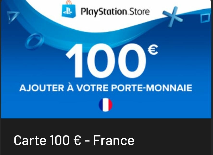 Carte 100€ PlayStation Store