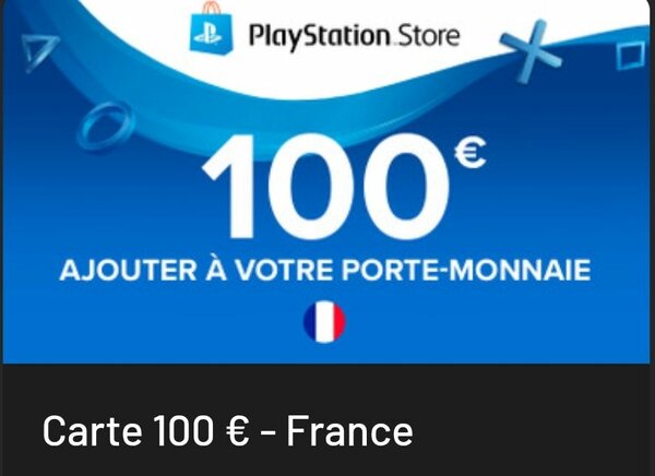 Carte 100€ PlayStation Store