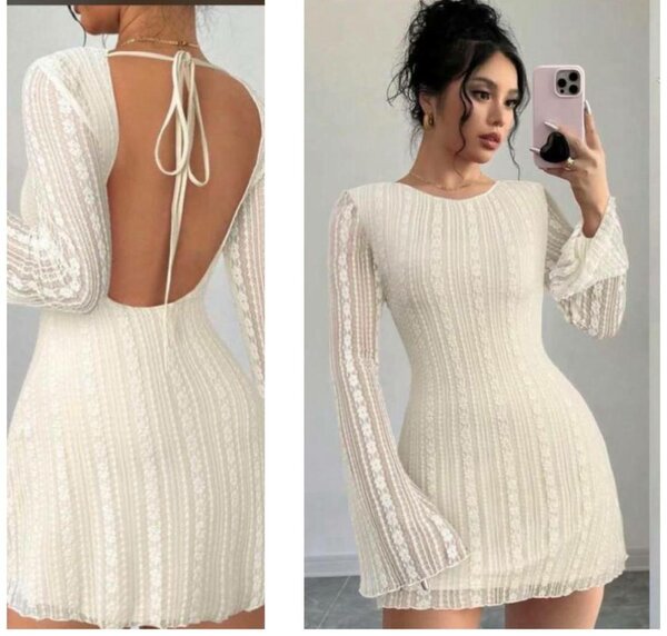 Robe sexy dos nu en dentelle