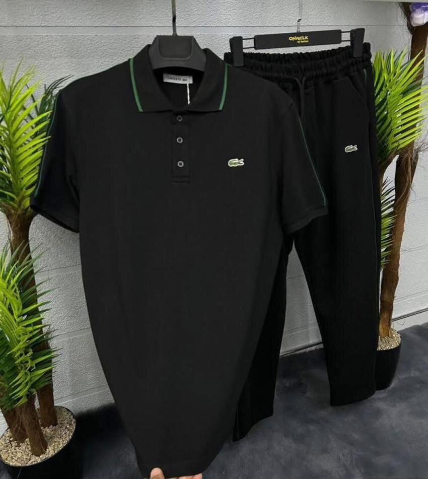 Polo et pantalon noir élégant