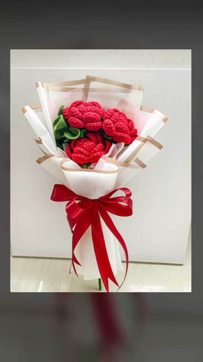 Fleurs en laine
