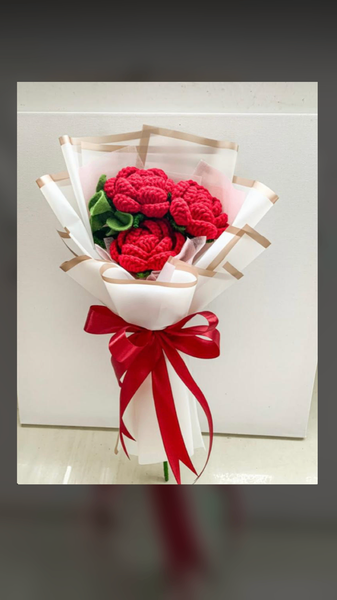 Fleurs en laine
