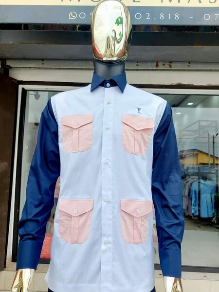  Chemise, 100% coton, manches longues