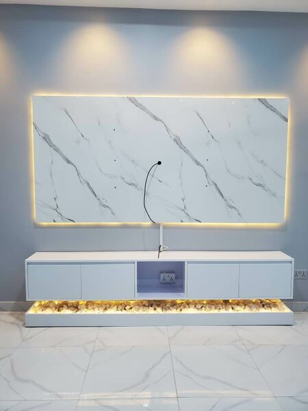 Tv unit with lights