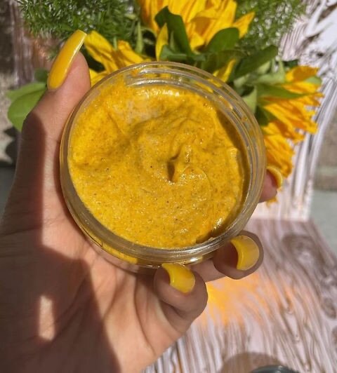 Gommage sucre au curcuma