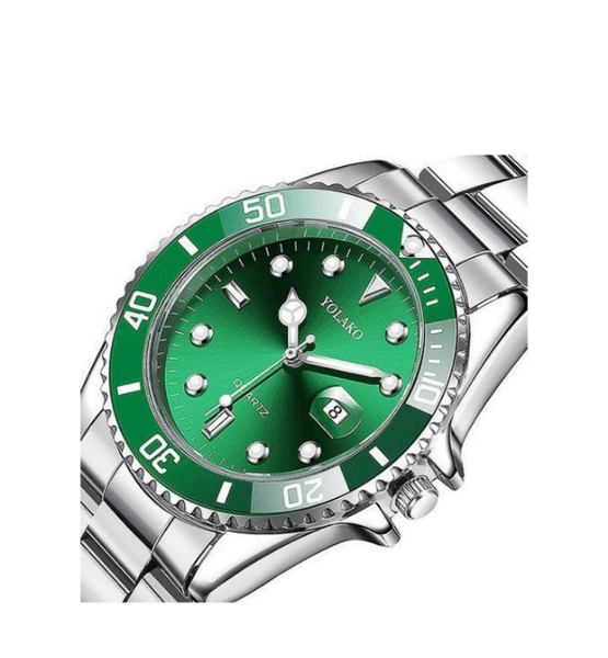 Montre Verte Quartz Acier Inox