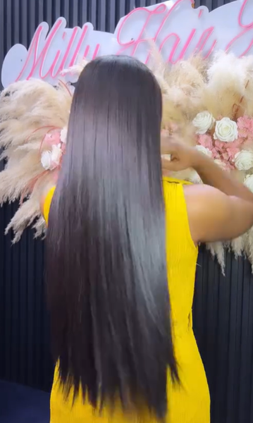 wig brunette long