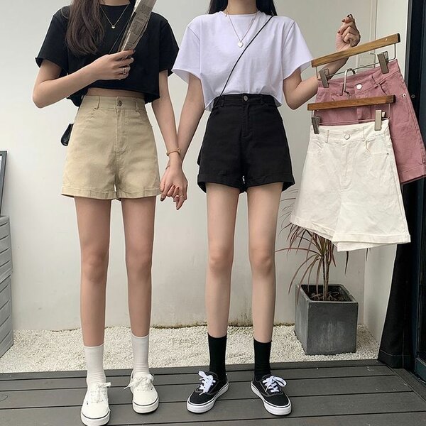 Crop tops and jeans shorts