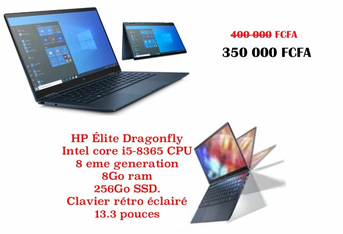 HP Elite Dragonfly i5 8Go 256Go