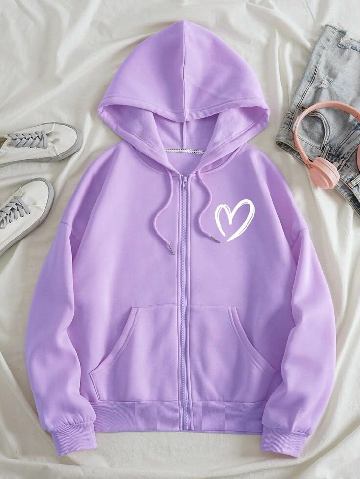 Veste à capuche violette