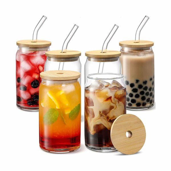 Glass Cup with Breakable Straw