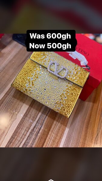 Luxury bag blue and gold colour