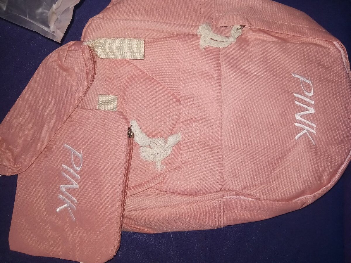 Ensemble sac à dos rose tendance