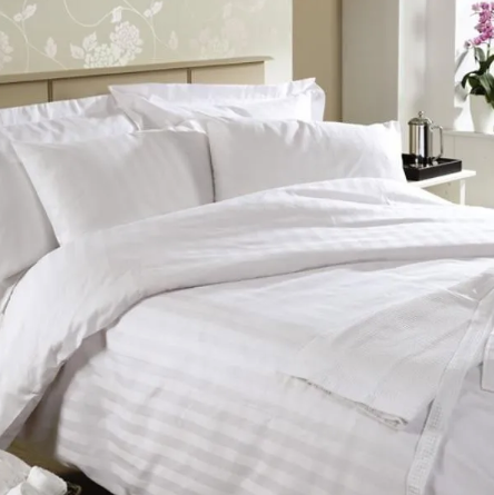 Parure de lit en coton blanc