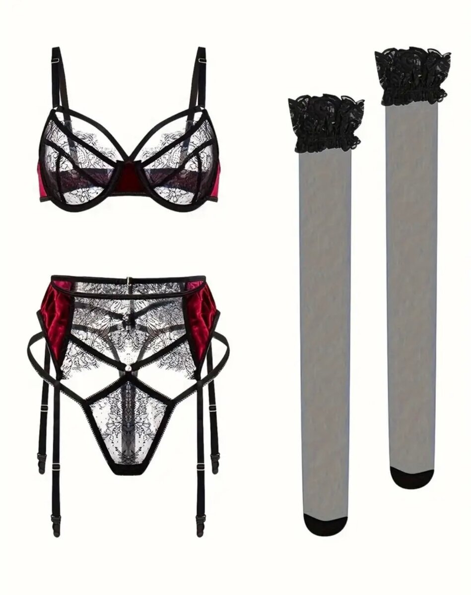 Ensemble lingerie dentelle séduction