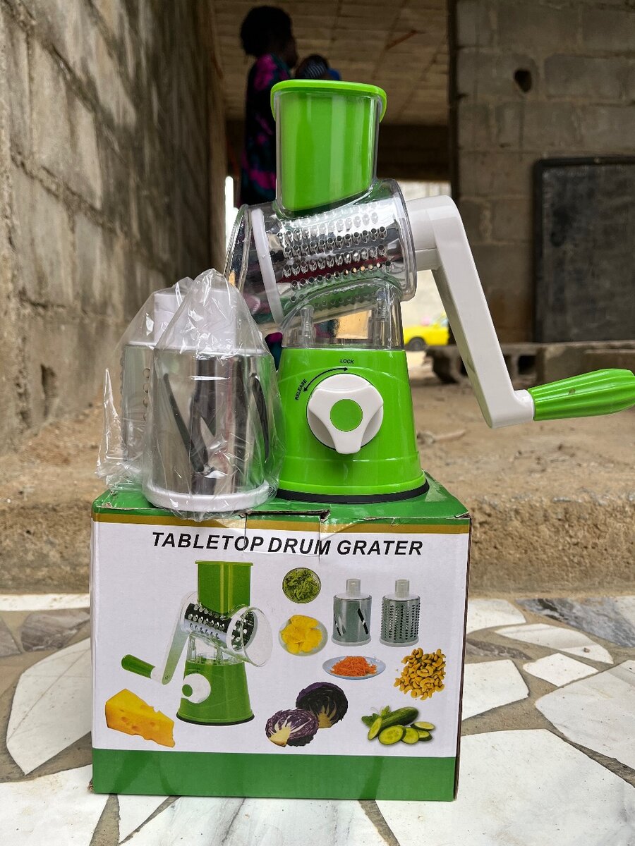 Râpe à tambour manuelle couleur verte