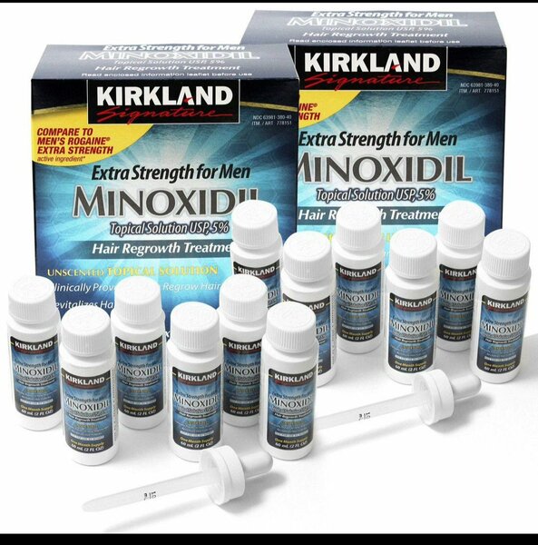 Kirkland monoxidil, derma roller