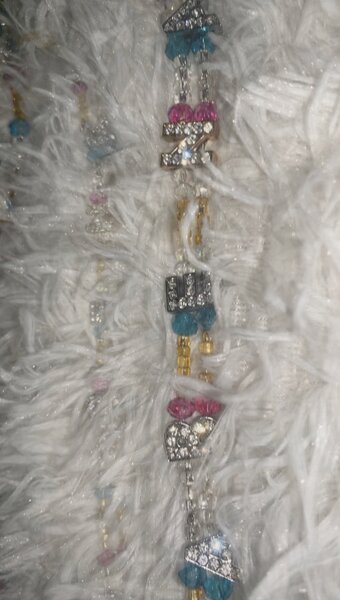 Glass waist beads