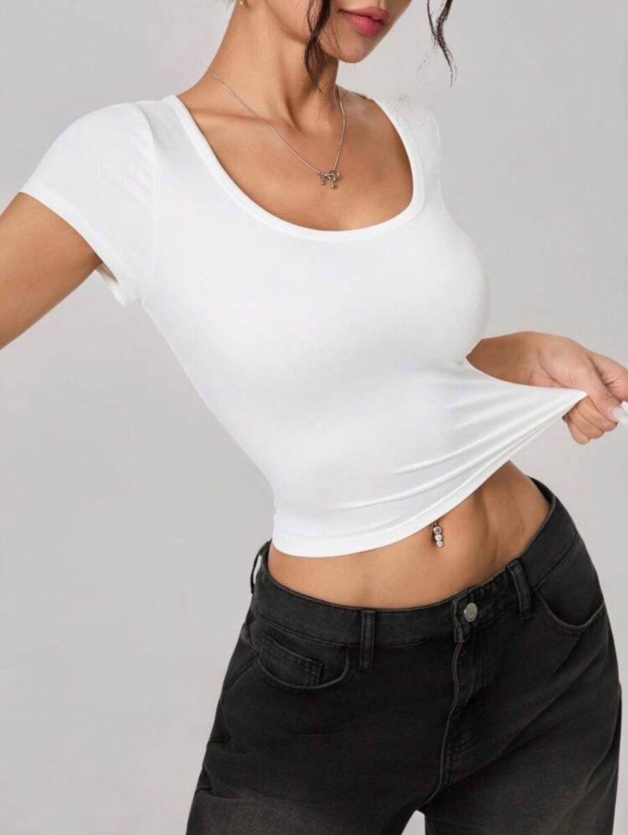 Crop top Blanc Femme