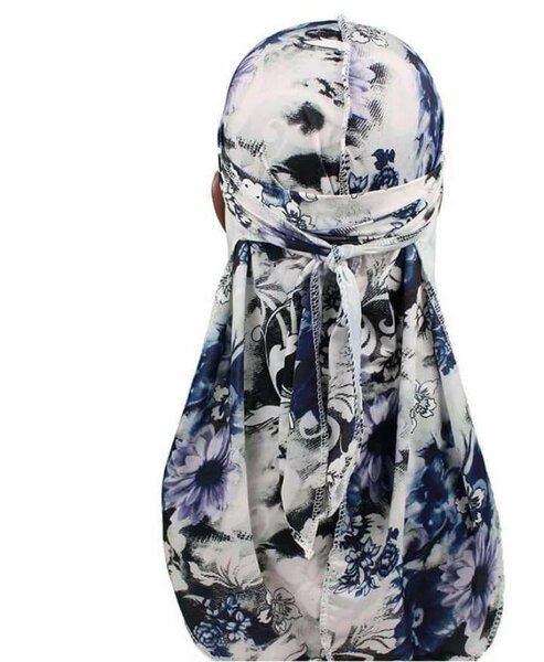 Durag soyeux imprimé floral